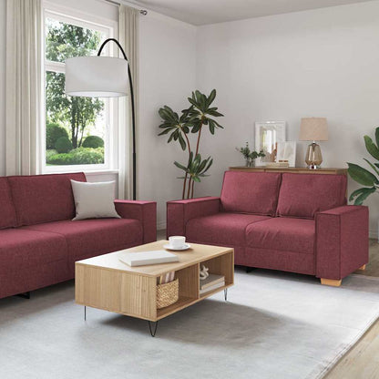 Divano 3 Pcs 220 X 80 X 84 Cm Tessuto Misto Lino