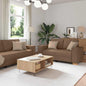 Divano 3 Pcs 220 X 80 X 84 Cm Tessuto Misto Lino