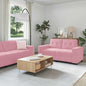 Set Di Divani 3 Pcs Rosso Vento 221 X 80 X 80 Cm Velluto