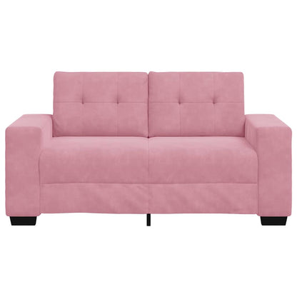 | Divano A Due Posti | Con Cuscino Velluto Rosa