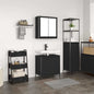 Set Mobili Da Bagno 2 Pz In Legno Multistrato Rovere Nero