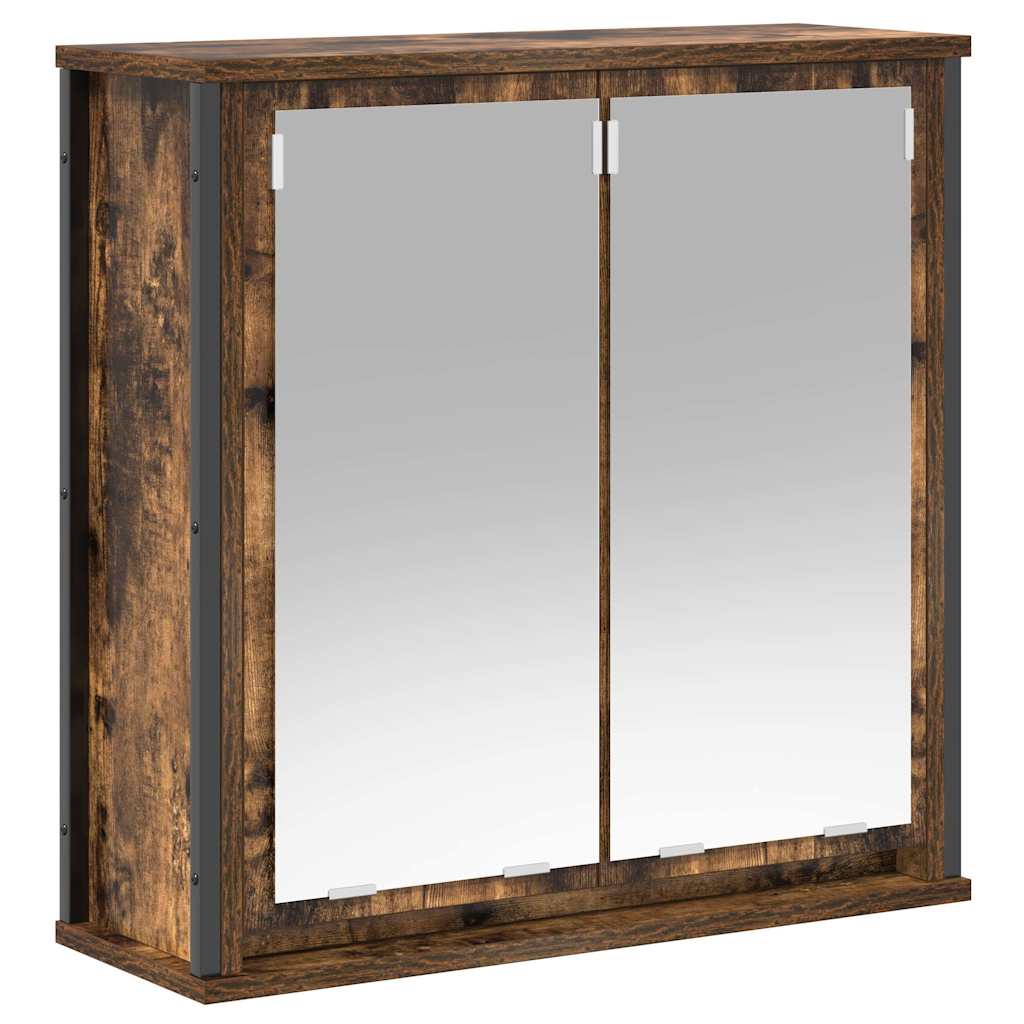 Set Mobili Da Bagno 2 Pz In Legno Multistrato Rovere Fumo