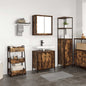 Set Mobili Da Bagno 2 Pz In Legno Multistrato Rovere Fumo