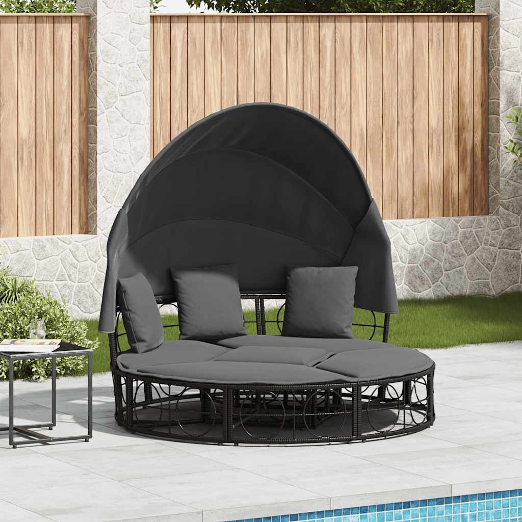 Lettino Prendisole Esterno Senza Tetto In Polyrattan