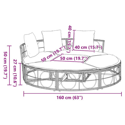 Lettino Prendisole Esterno Senza Tetto In Polyrattan