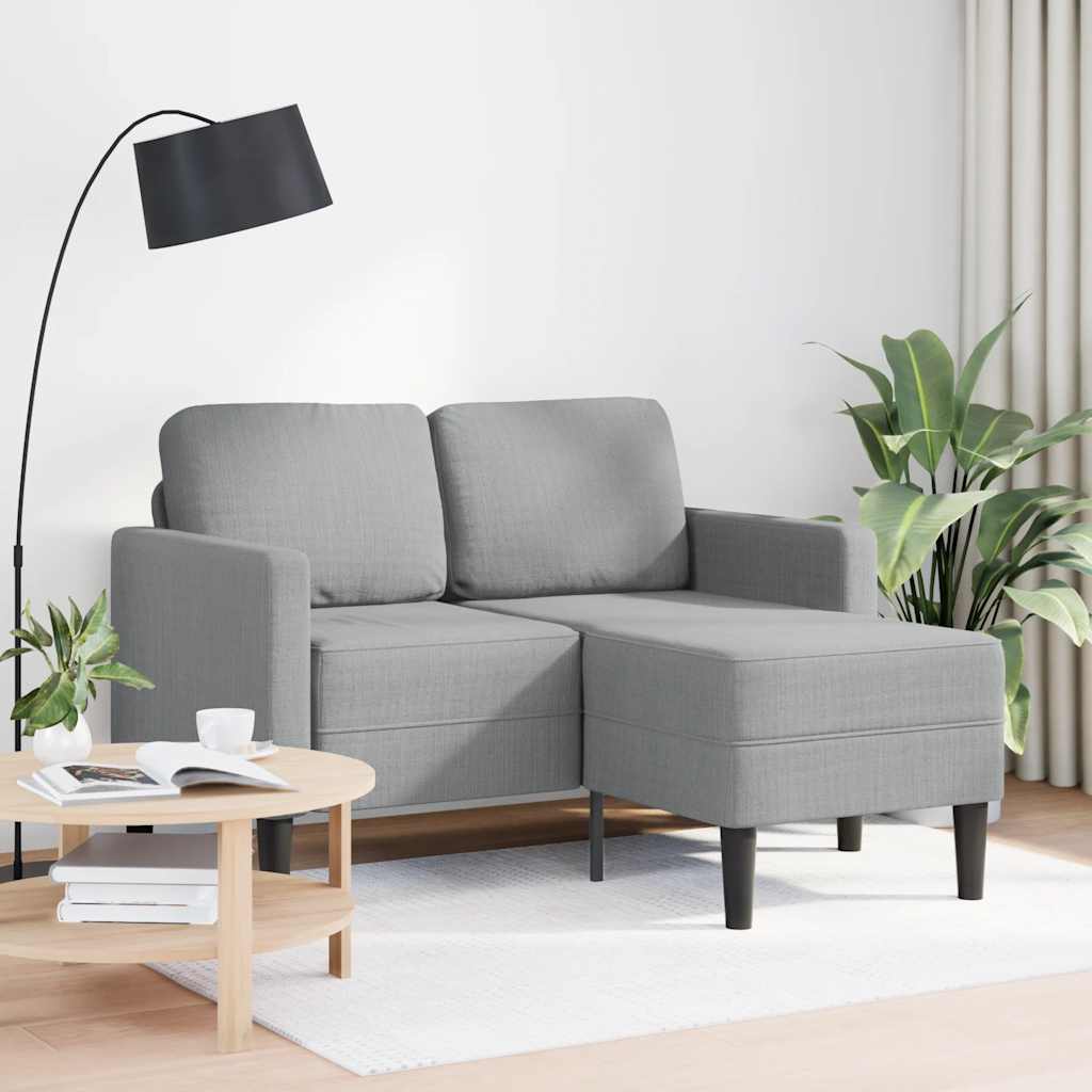 Divano 2 Posti Con Chaise A L Tortora 125 Cm In Tessuto