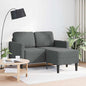 Divano 2 Posti Con Chaise A L Tortora 125 Cm In Tessuto