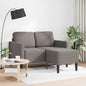 Divano 2 Posti Con Chaise A L Tortora 125 Cm In Tessuto