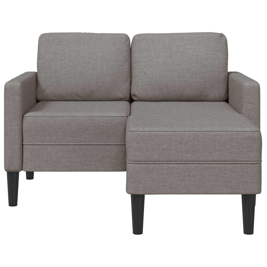 Divano 2 Posti Con Chaise A L Tortora 125 Cm In Tessuto
