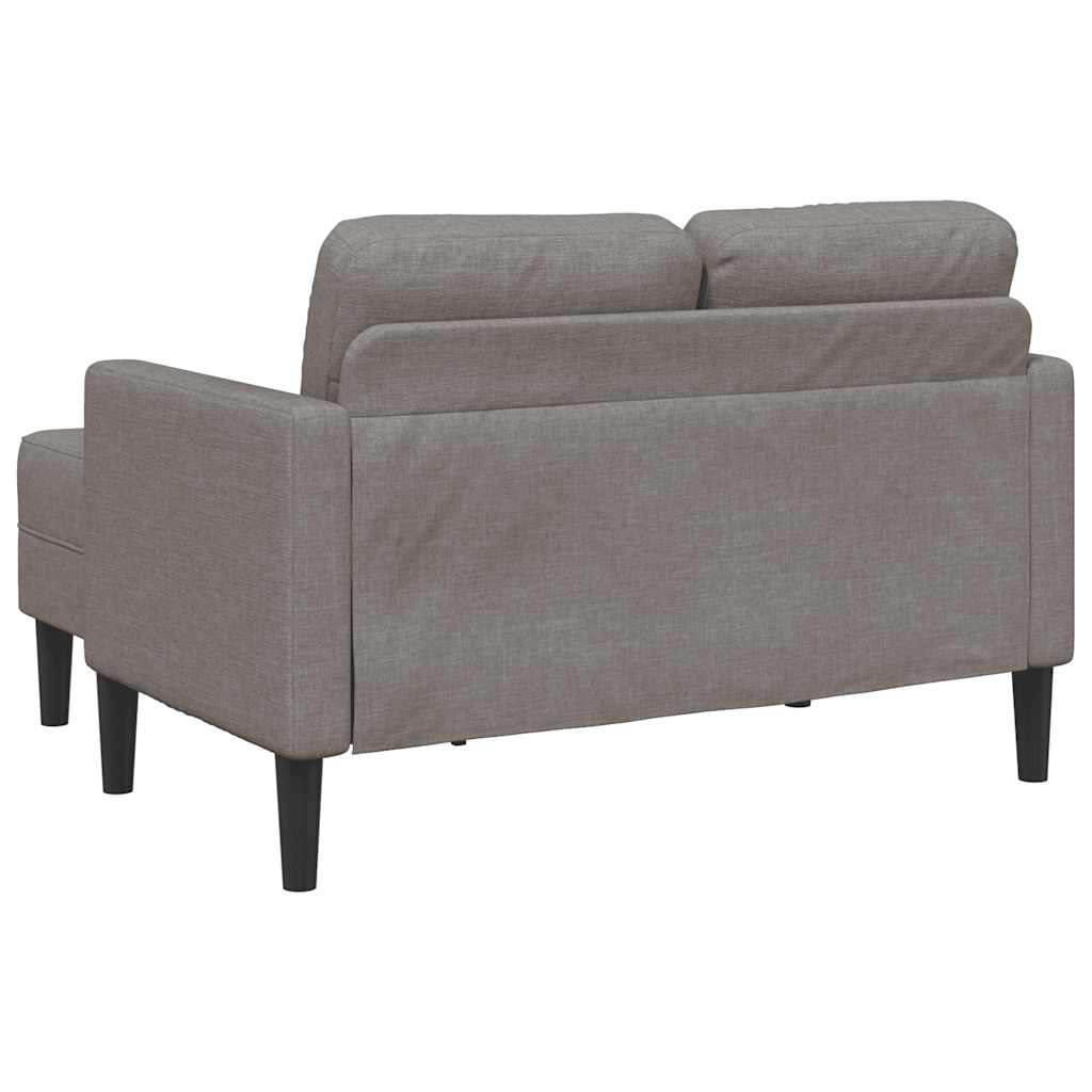 Divano 2 Posti Con Chaise A L Tortora 125 Cm In Tessuto