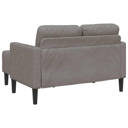 Divano 2 Posti Con Chaise A L Tortora 125 Cm In Tessuto