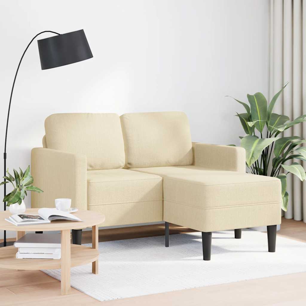 Divano 2 Posti Con Chaise A L Tortora 125 Cm In Tessuto