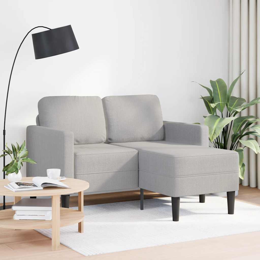 Divano 2 Posti Con Chaise A L Tortora 125 Cm In Tessuto
