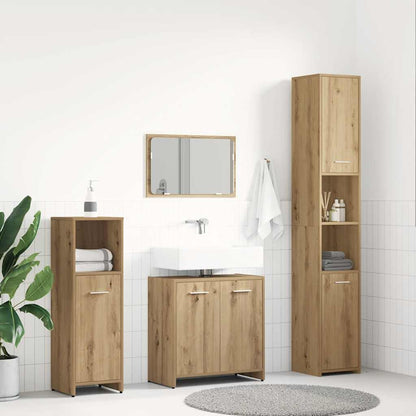 Set Mobili Da Bagno 4 Pz In Legno Multistrato