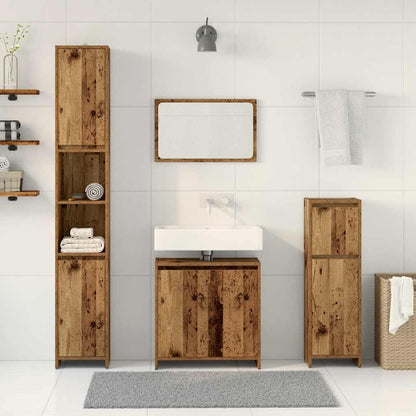 Set Mobili Da Bagno 4 Pz In Legno Multistrato