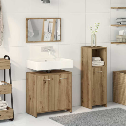Set Mobili Da Bagno 3 Pz Legno Multistrato