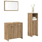 Set Mobili Da Bagno 3 Pz Legno Multistrato