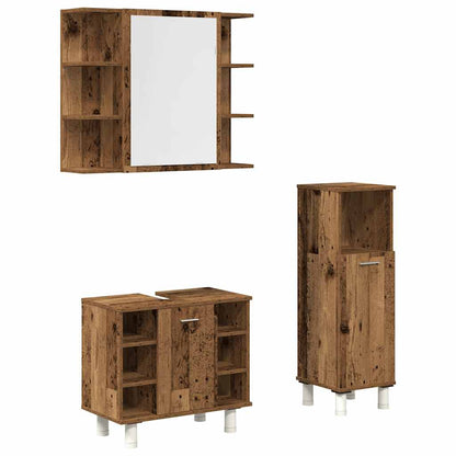 Set Mobili Da Bagno 3 Pz In Legno Multistrato