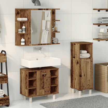 Set Mobili Da Bagno 3 Pz In Legno Multistrato