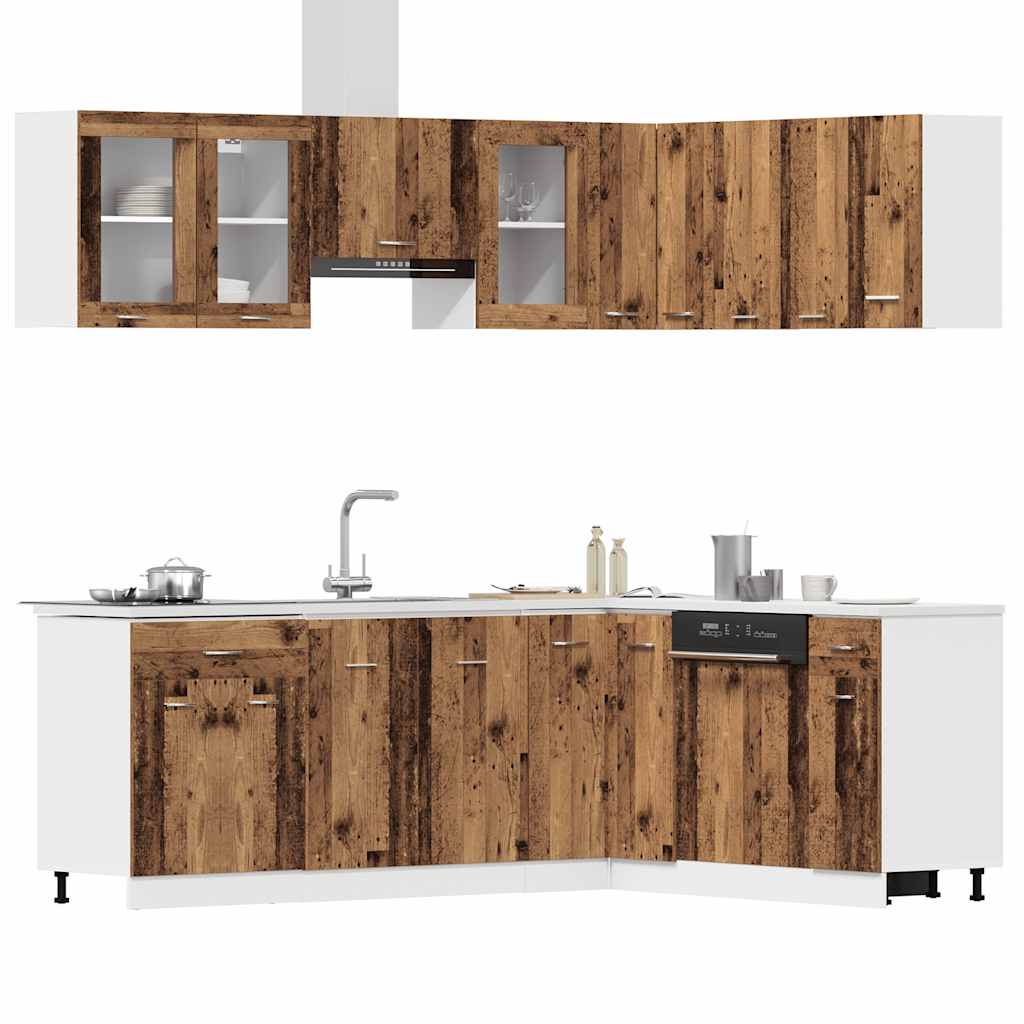 Set Di Mobili Da Cucina 11 Pz Lyon In Truciolato