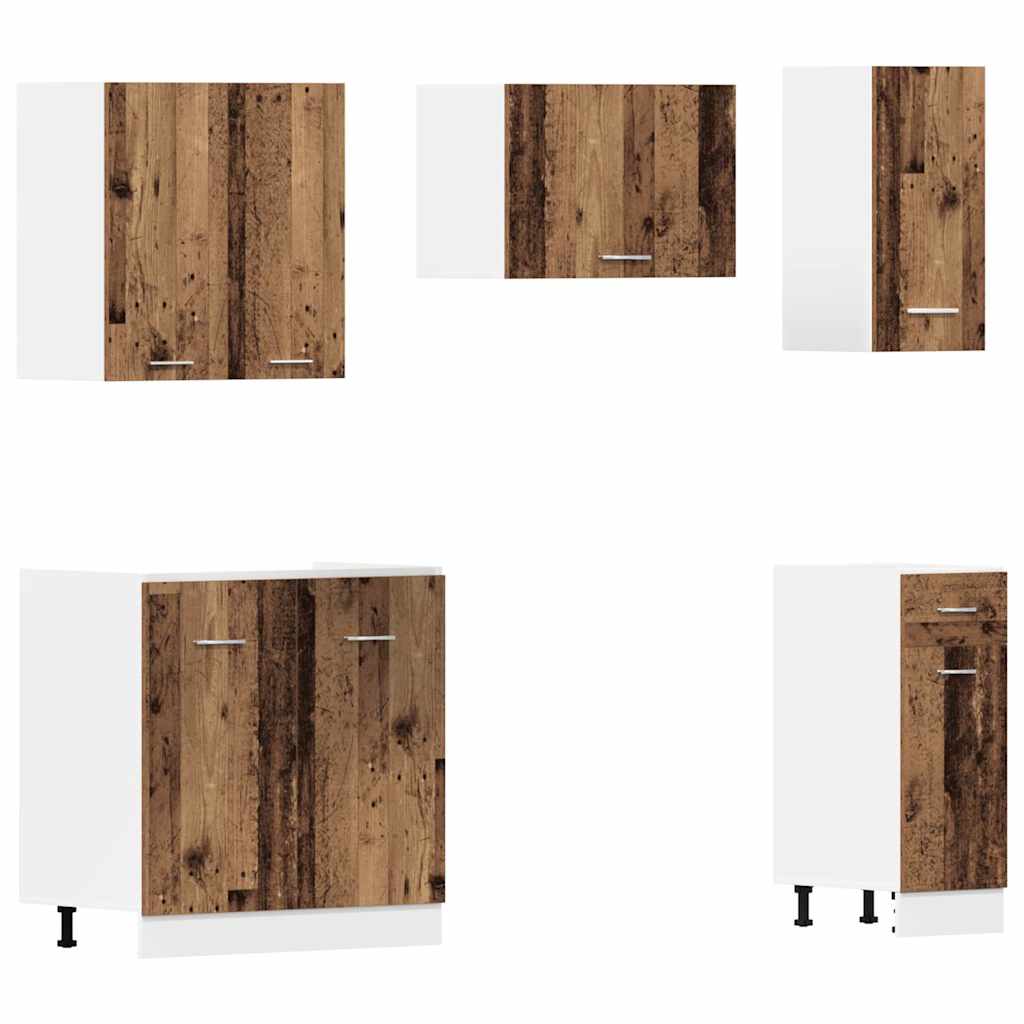 Set Di Mobili Da Cucina 11 Pz Lyon In Truciolato