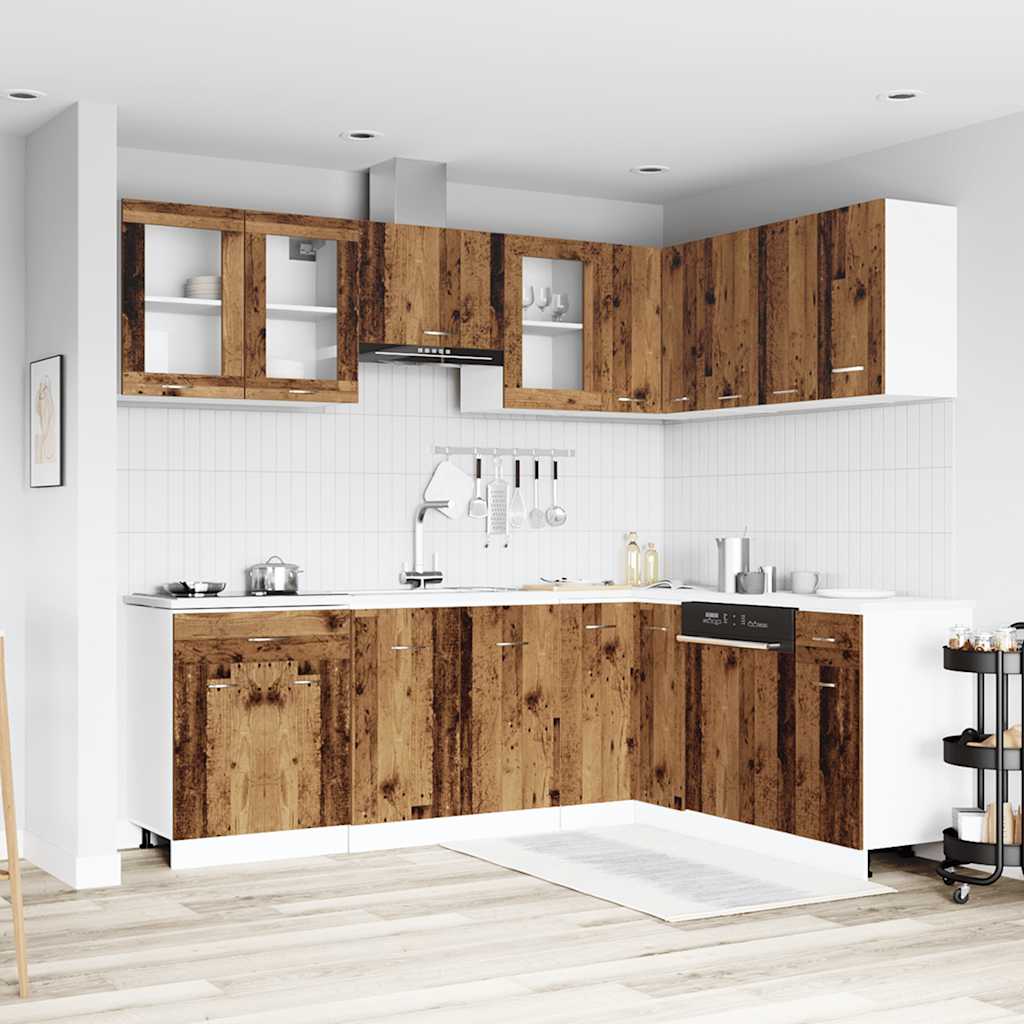 Set Di Mobili Da Cucina 11 Pz Lyon In Truciolato