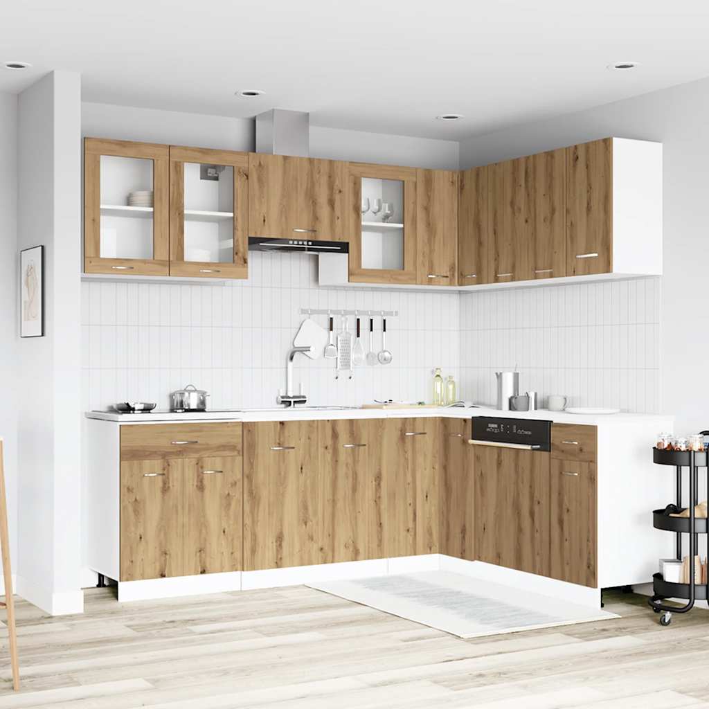 Set Di Mobili Da Cucina 11 Pz Lyon In Truciolato
