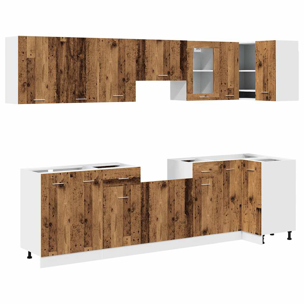 Set Di Mobili Da Cucina 11 Pz Lyon In Truciolato