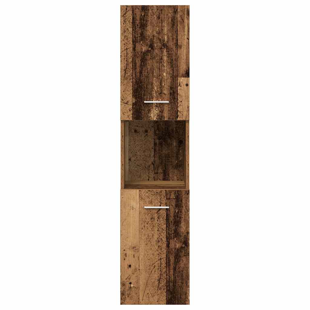 Set Mobili Da Bagno 4 Pz In Legno Multistrato Legno Antico