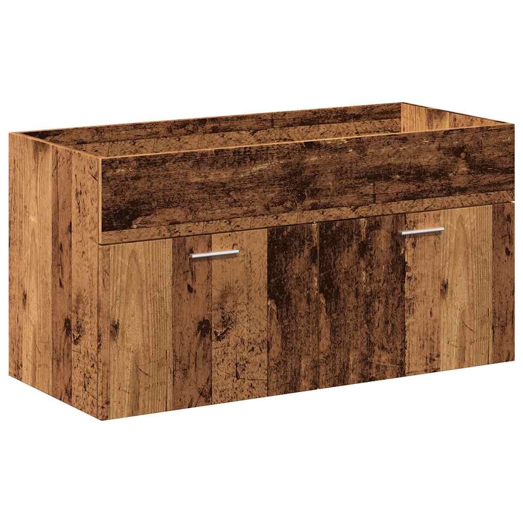 Set Mobili Da Bagno 4 Pz In Legno Multistrato Legno Antico