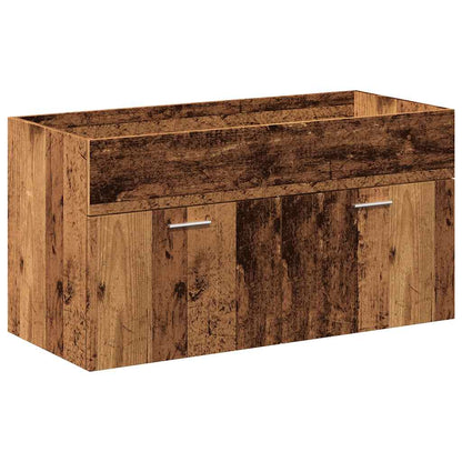Set Mobili Da Bagno 4 Pz In Legno Multistrato Legno Antico