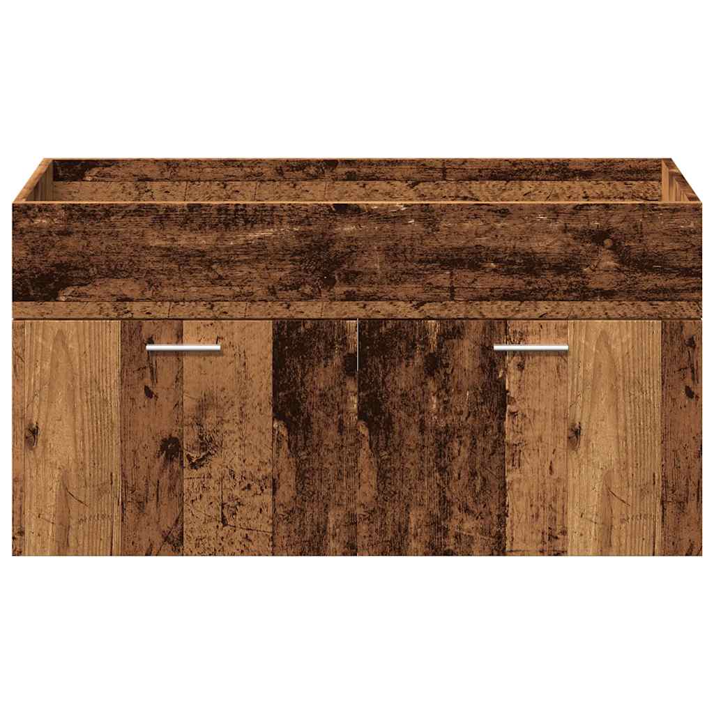 Set Mobili Da Bagno 4 Pz In Legno Multistrato Legno Antico