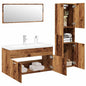 Set Mobili Da Bagno 4 Pz In Legno Multistrato Legno Antico