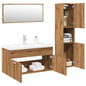 Set Mobili Da Bagno 4 Pz In Legno Multistrato