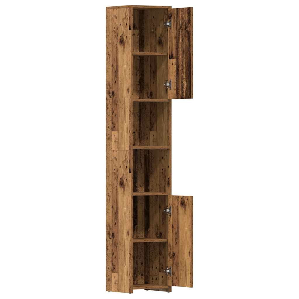 Mobile Da Bagno 30X30X183,5 Cm In Legno Tecnico Legno Antico