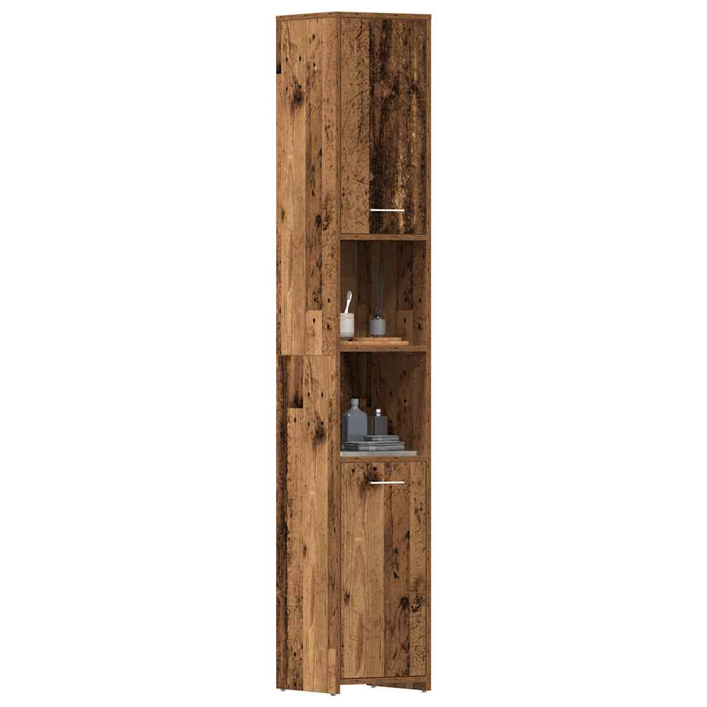 Mobile Da Bagno 30X30X183,5 Cm In Legno Tecnico Legno Antico