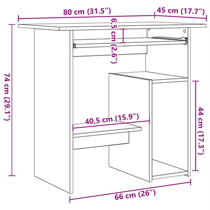 Scrivania 80X45X74 Cm In Legno Multistrato