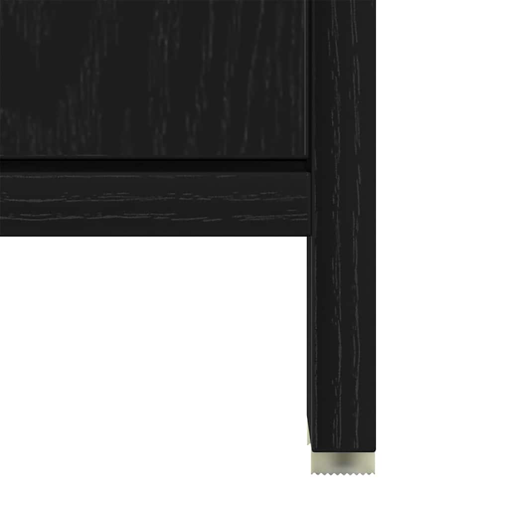 Mobile Lavabo Bagno Rovere Nero 60X30X60Cm In Legno Multistrato