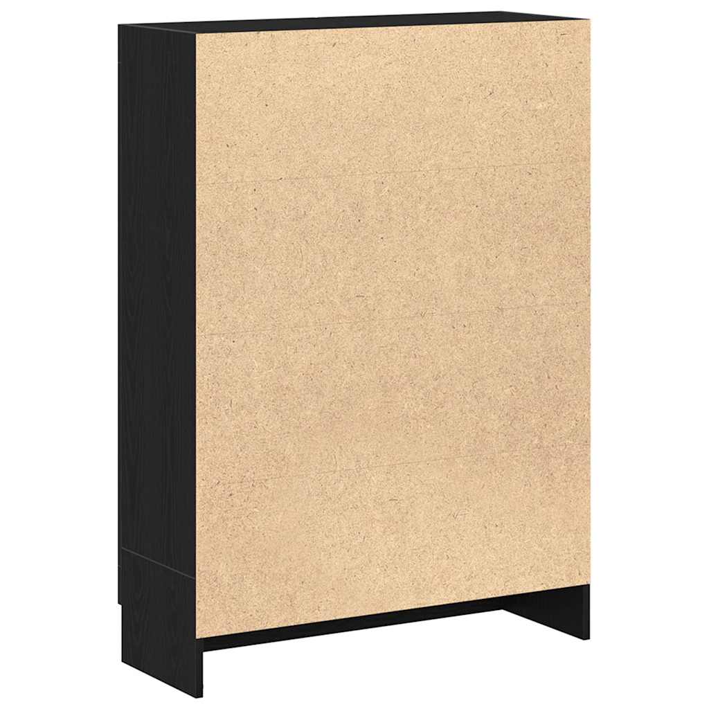 Libreria 82,5X30,5X In Legno Multistrato Rovere Nero