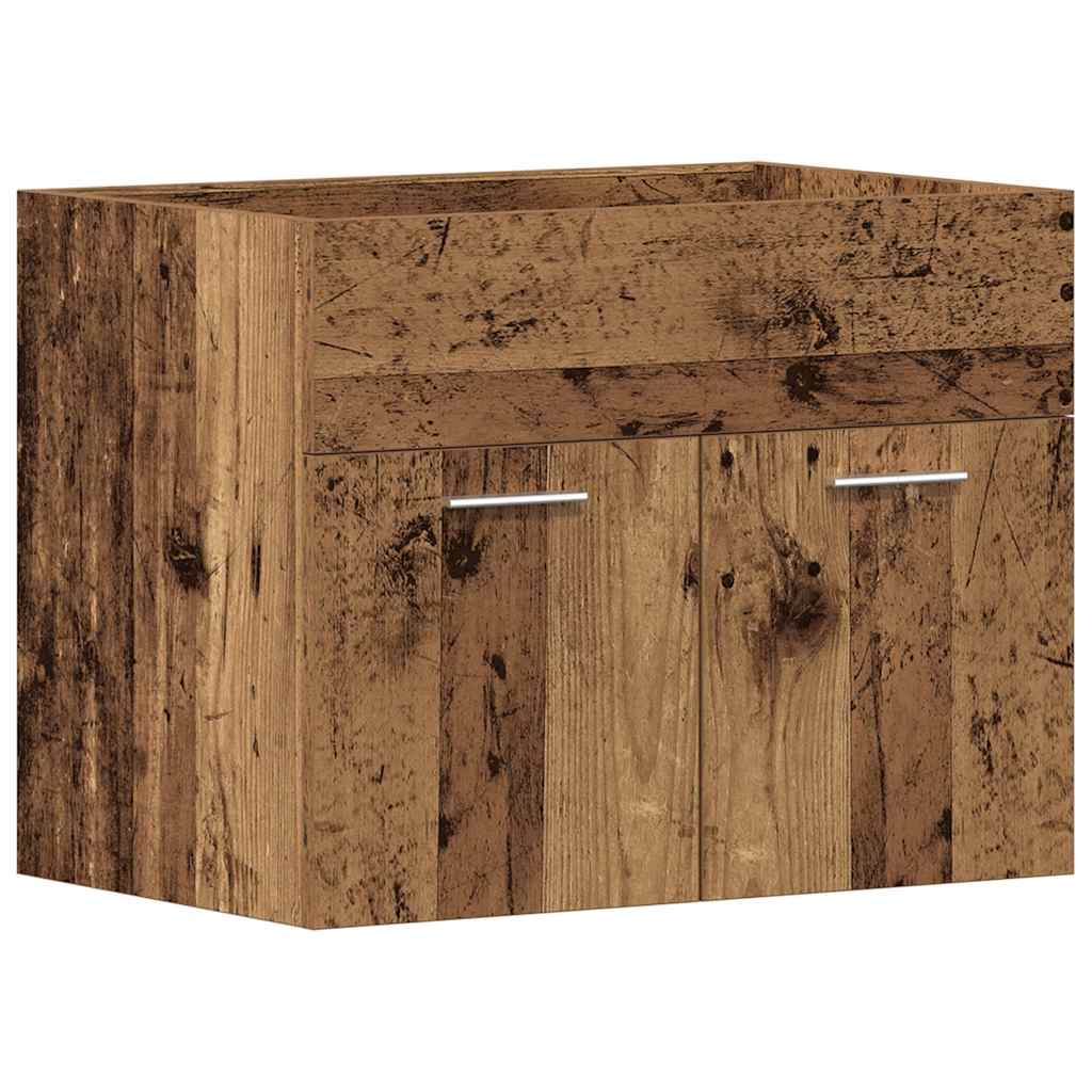 Mobile Lavabo Bagno 60X38,5X46 Cm In Truciolato Legno Antico