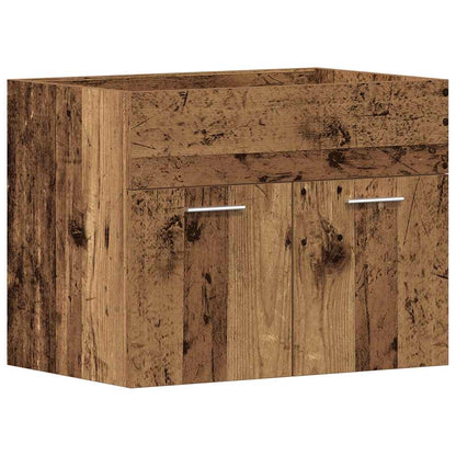 Mobile Lavabo Bagno 60X38,5X46 Cm In Truciolato Legno Antico