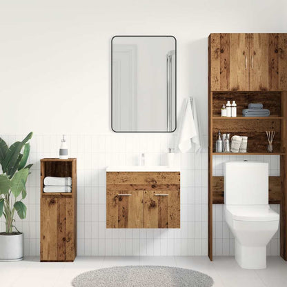 Mobile Lavabo Bagno 60X38,5X46 Cm In Truciolato Legno Antico