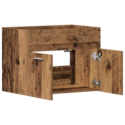 Mobile Lavabo Bagno 60X38,5X46 Cm In Truciolato Legno Antico