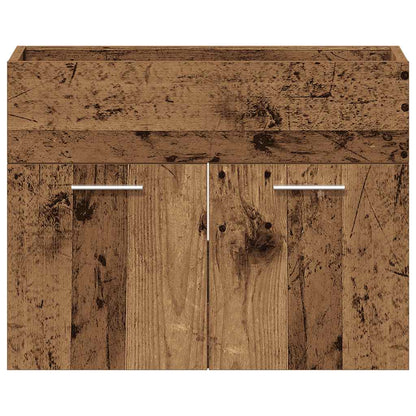 Mobile Lavabo Bagno 60X38,5X46 Cm In Truciolato Legno Antico