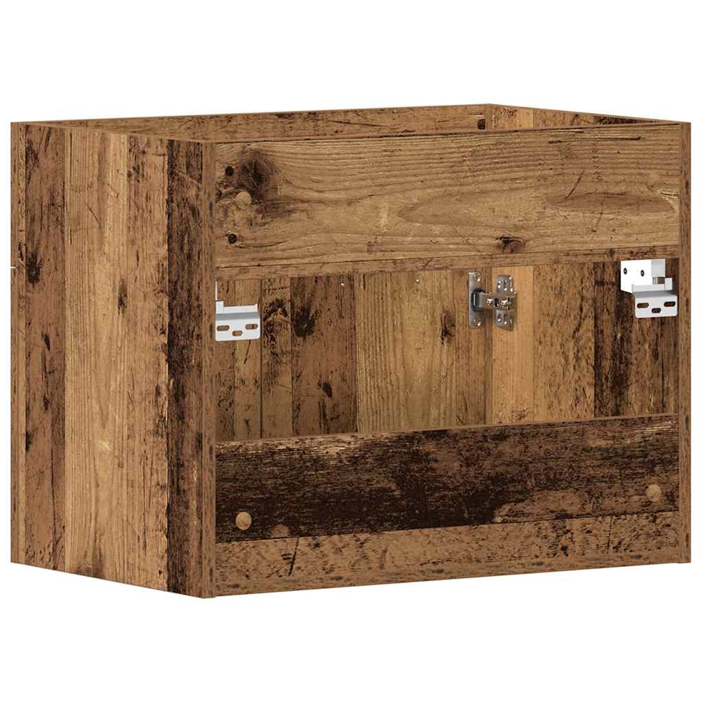 Mobile Lavabo Bagno 60X38,5X46 Cm In Truciolato Legno Antico