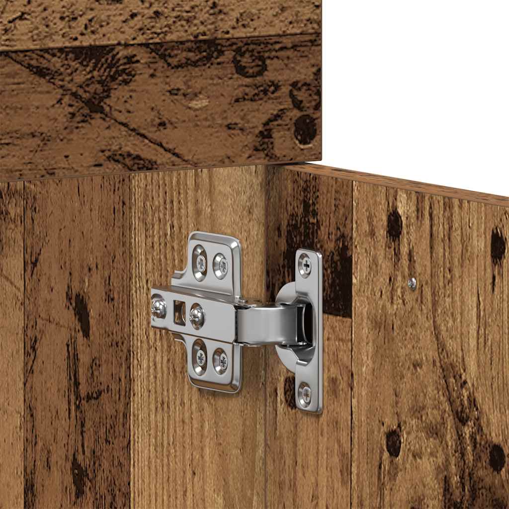 Mobile Lavabo Bagno 60X38,5X46 Cm In Truciolato Legno Antico