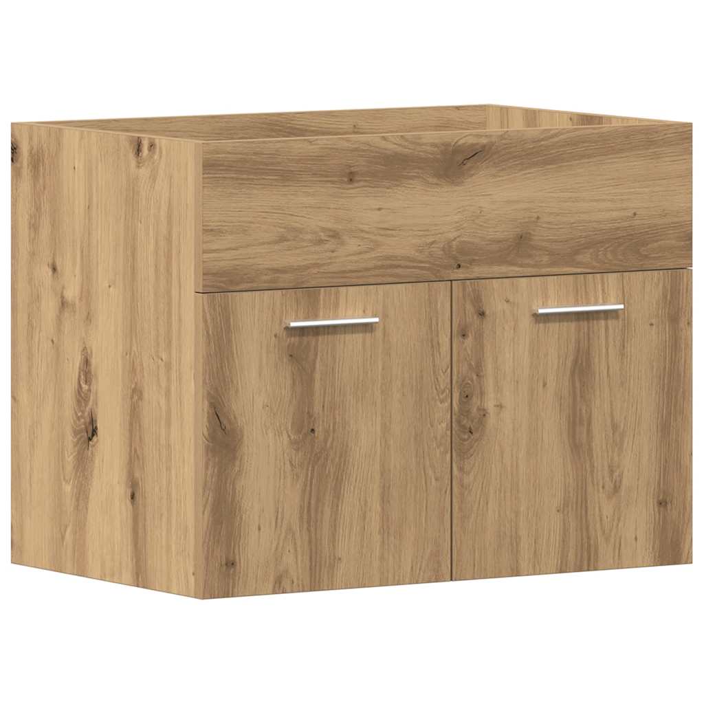 Mobile Lavabo Bagno 60X38,5X46 Cm Truciolato Rovere Artigianale