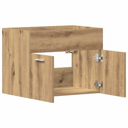 Mobile Lavabo Bagno 60X38,5X46 Cm Truciolato Rovere Artigianale