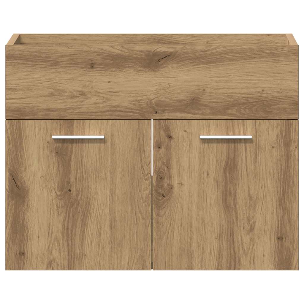 Mobile Lavabo Bagno 60X38,5X46 Cm Truciolato Rovere Artigianale