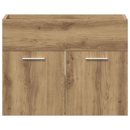 Mobile Lavabo Bagno 60X38,5X46 Cm Truciolato Rovere Artigianale